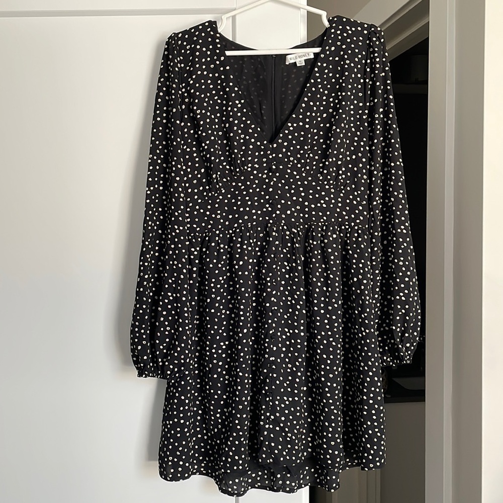 Cute Vintage Inspired Bell Sleeve Polka Dot Dress